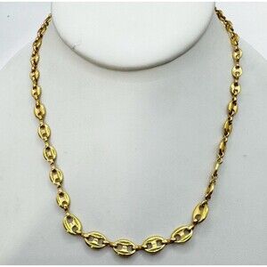 Avon Vintage Gold Tone Mariner Chain Layering Collar 16”